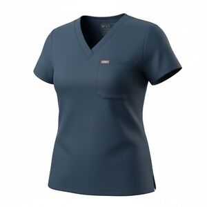 Figs Catarina Womens Scrub Top  Deep Blue XS Medical Nurse Uniform